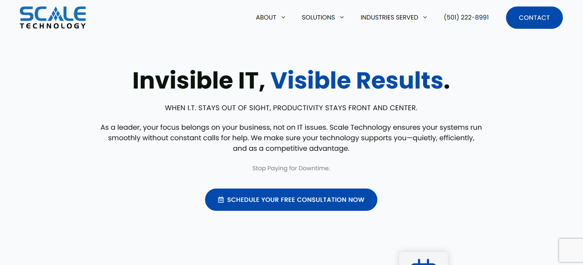 Scale Technology managed IT services in Little Rock, AR &mdash; homepage