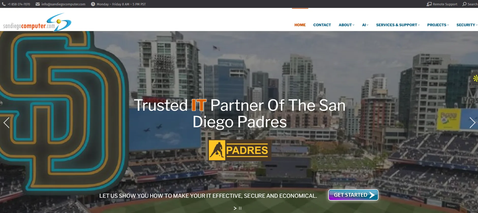 San Diego Computer Consulting biotech IT services homepage