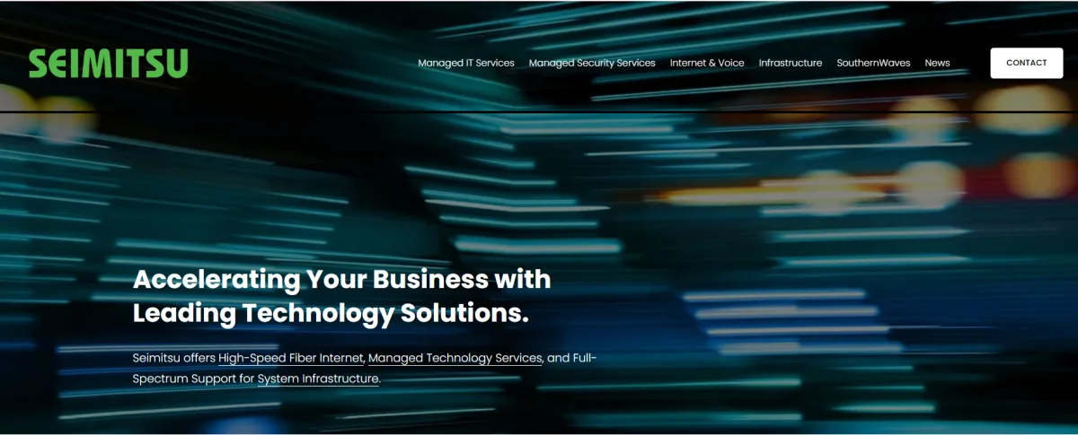 Seimitsu managed IT and technology services Savannah, GA — homepage