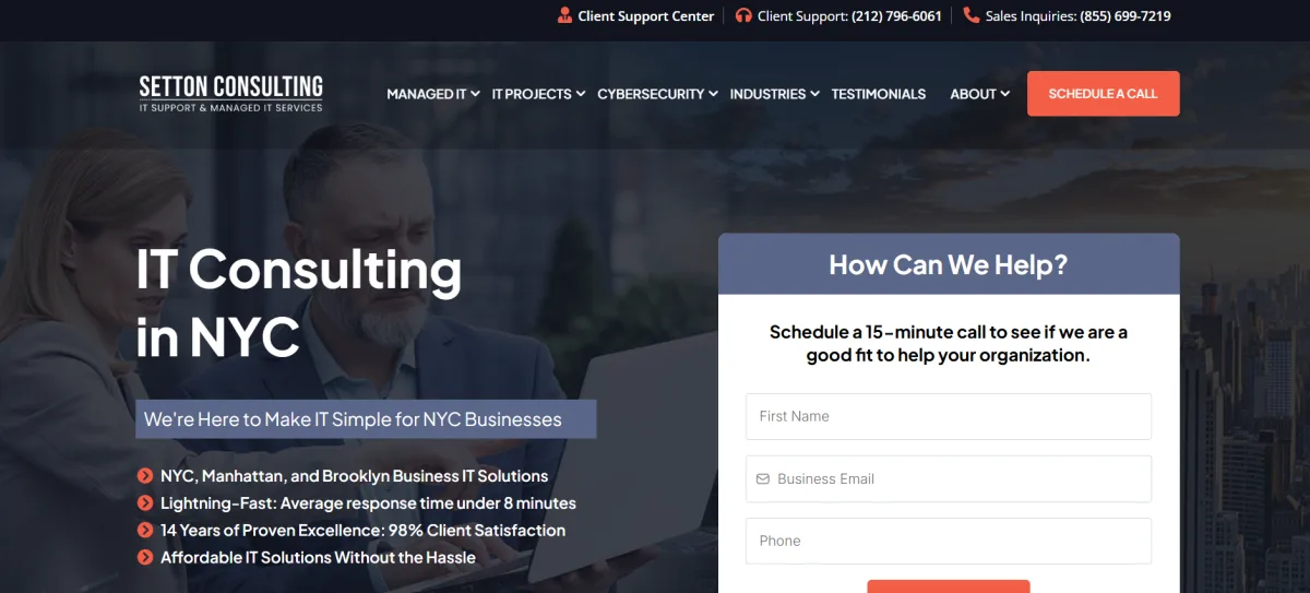 Setton Consulting homepage - real estate IT in Manhattan and Brooklyn