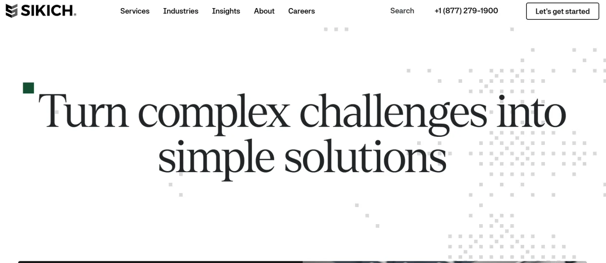 Sikich managed IT services Chicago financial services homepage