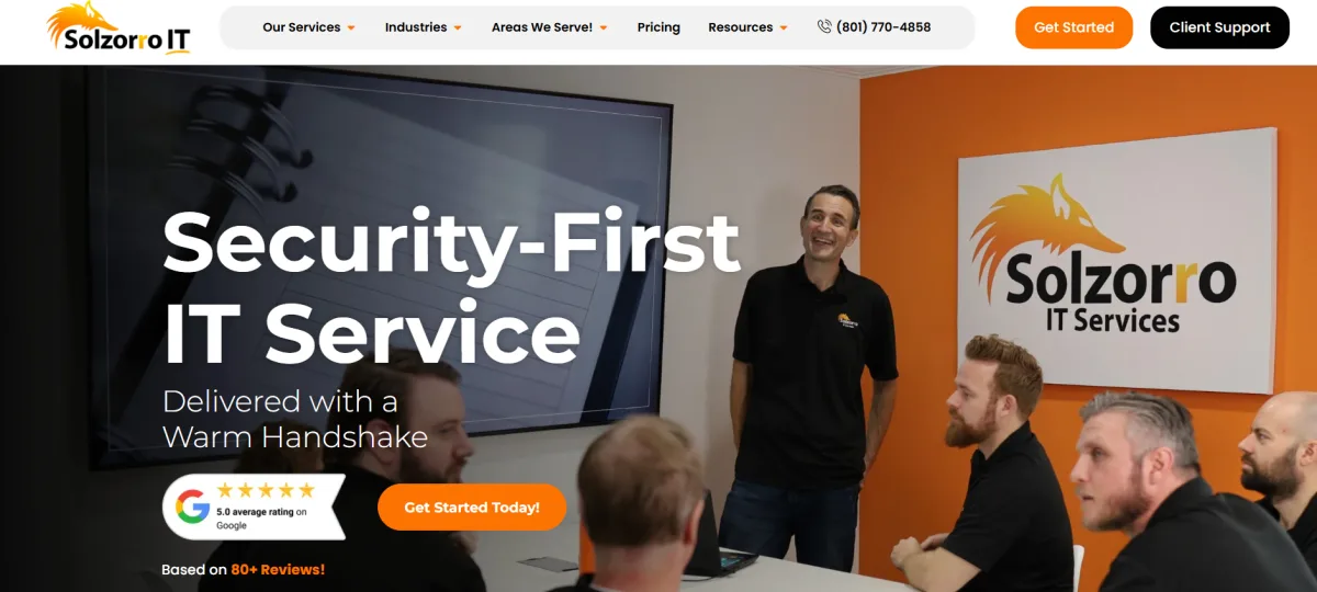 Solzorro IT medical IT services Sandy Utah homepage screenshot