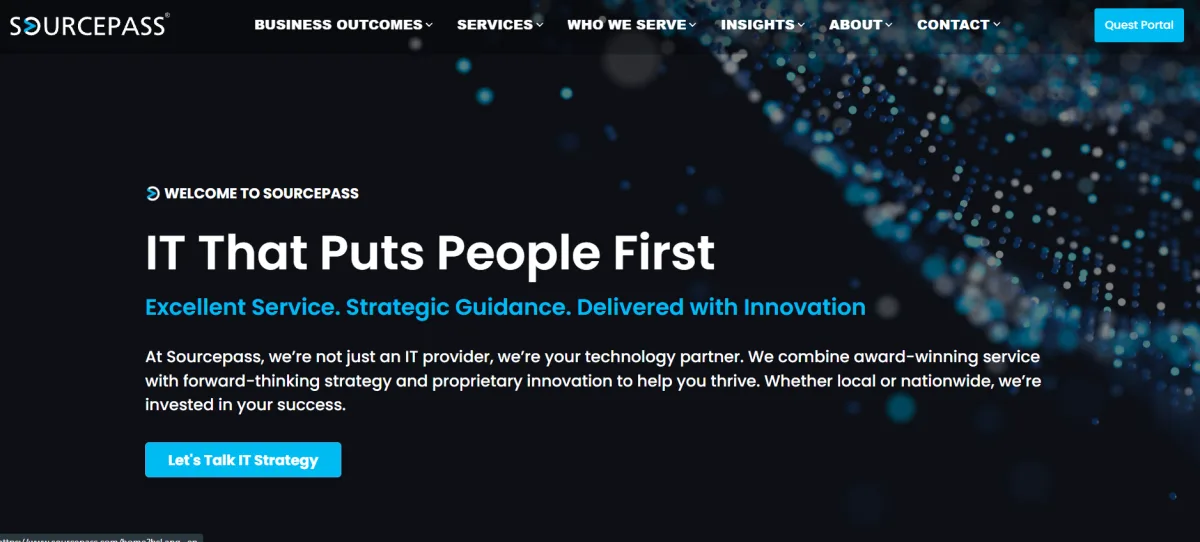Sourcepass national MSP with Atlanta financial services coverage - homepage