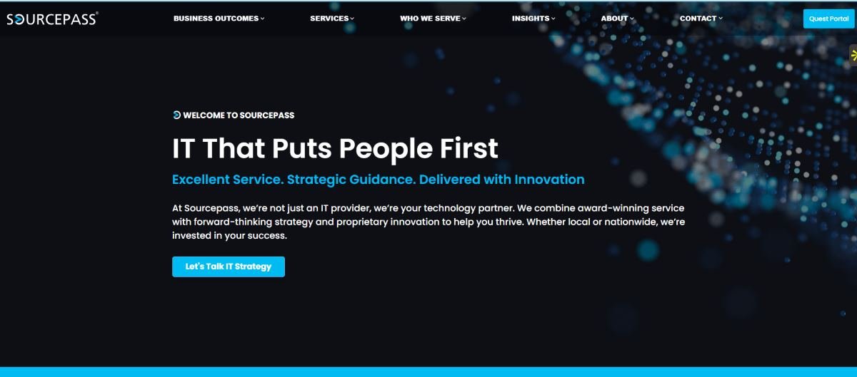Sourcepass managed IT services Richmond VA homepage