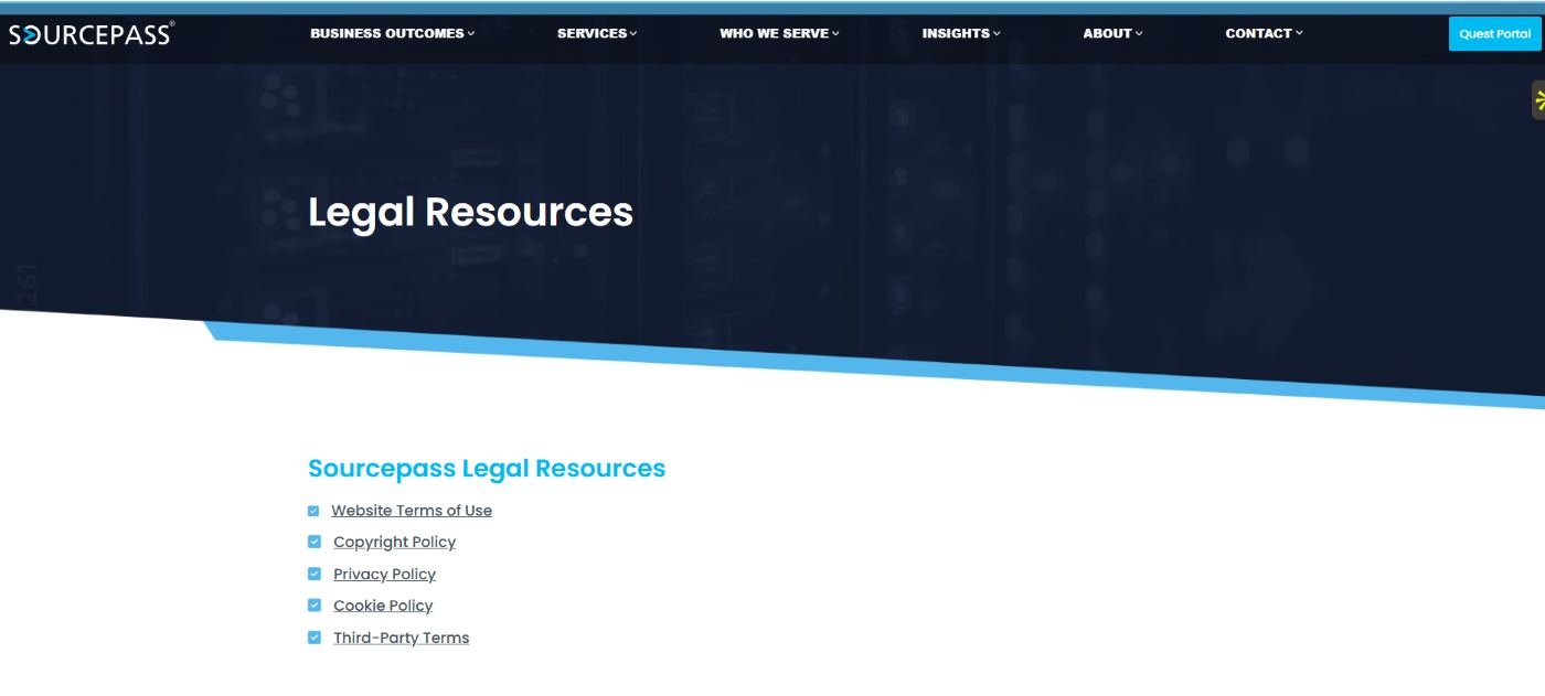 Sourcepass legal IT services in Richmond VA homepage