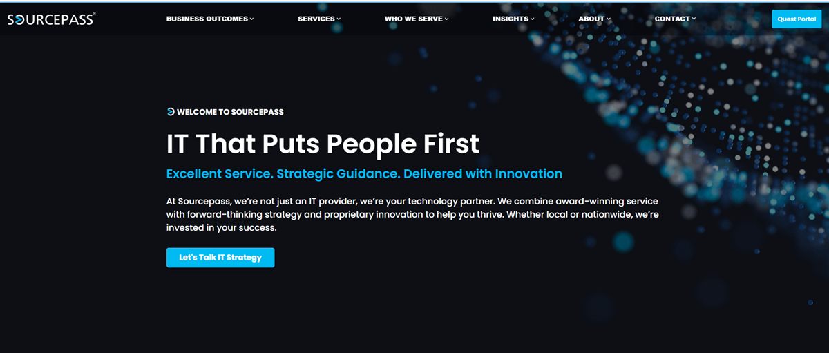 Sourcepass managed IT services Wilmington DE - homepage