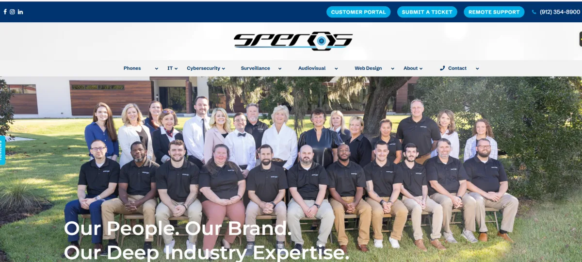 Speros business technology and managed IT services Savannah, GA — homepage