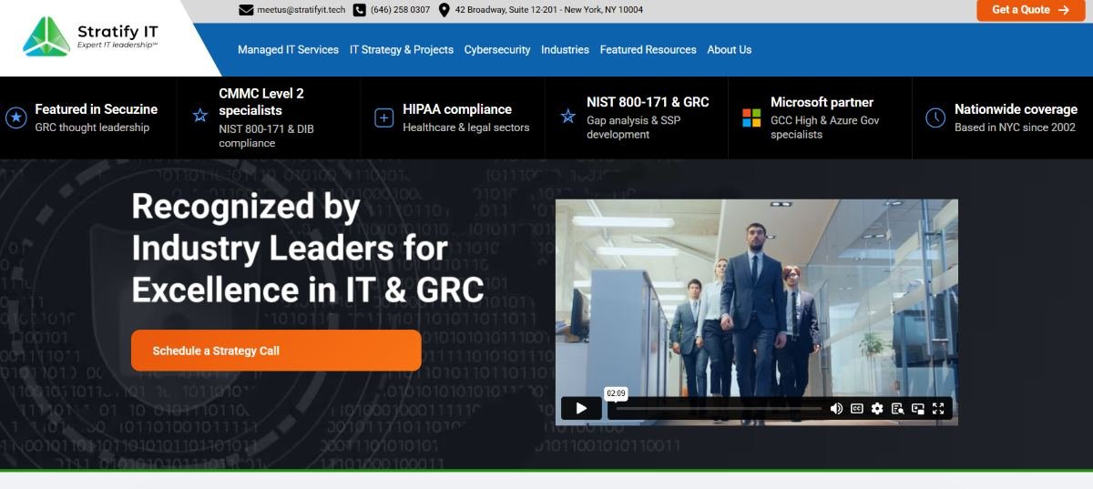 Stratify IT manufacturing IT services in Phoenix homepage screenshot