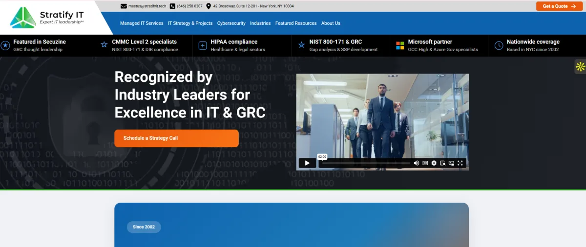 Stratify IT managed IT services Miami - homepage