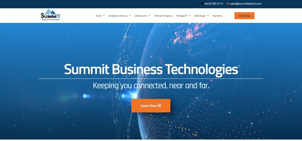 Summit Business Technologies homepage — Certified CMMC Assessor MSP in Millersville, MD