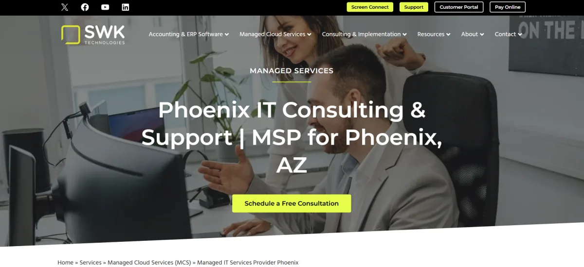 SWK Technologies Acumatica and Sage ERP managed services — homepage