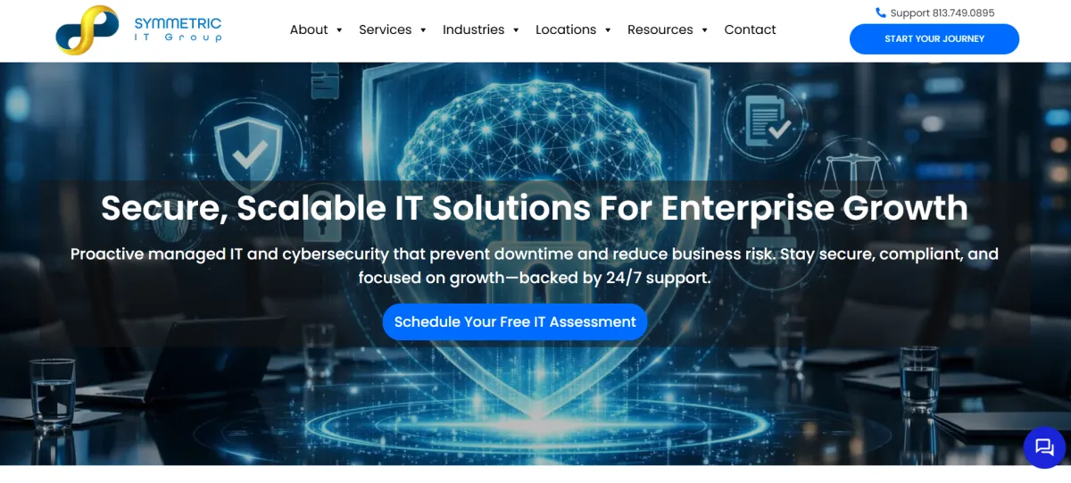 Symmetric IT Group managed IT services for hospitality in Tampa homepage