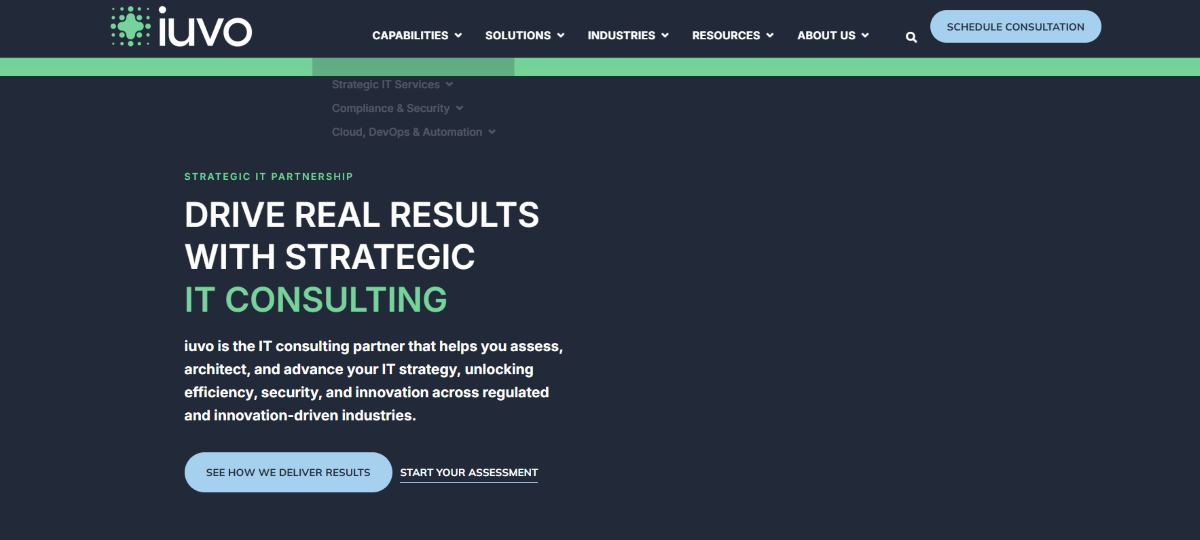 Synoptek managed experience provider for biotech and life sciences homepage screenshot