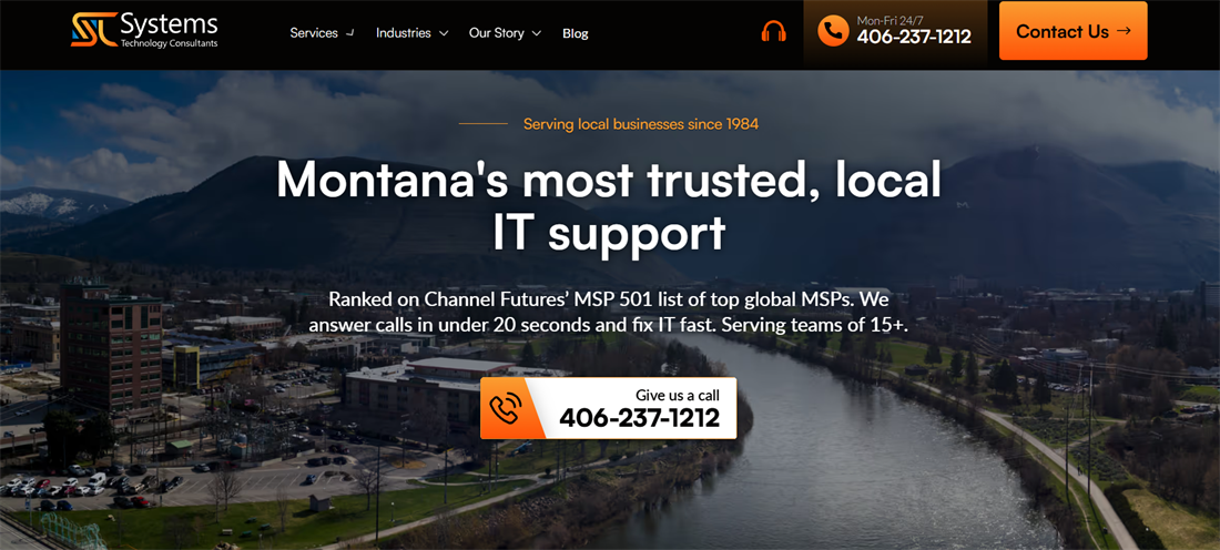 Systems Technology Consultants homepage — Billings, MT MSP with Cyber Verify certification
