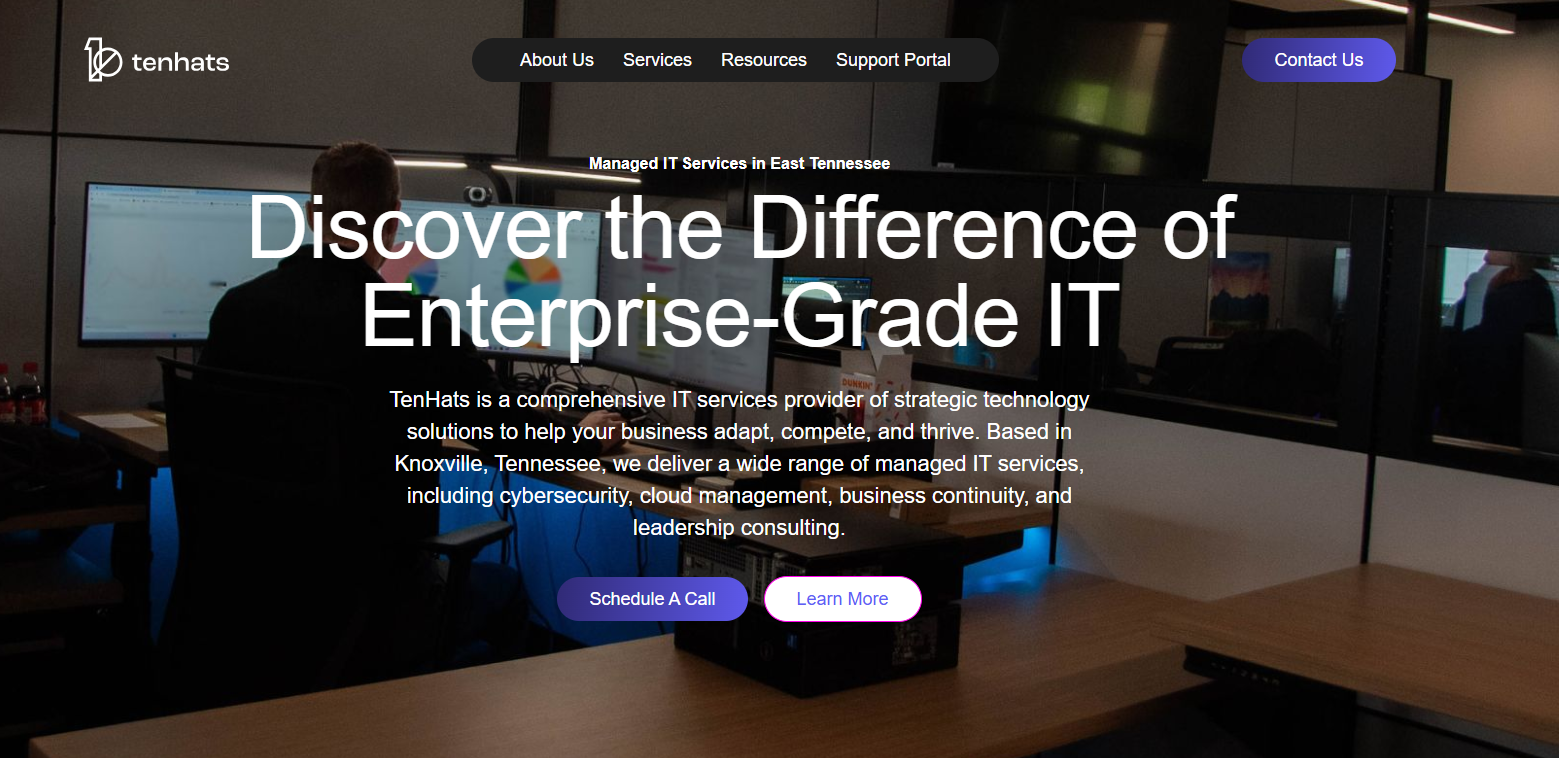 TenHats managed IT services in Knoxville TN — homepage