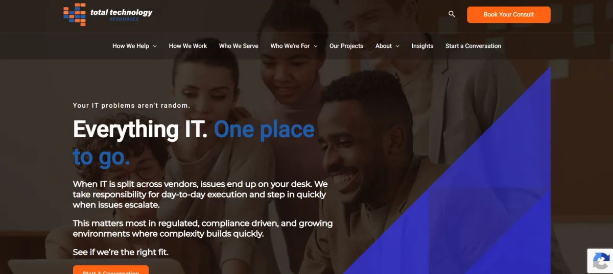 The Tech Resource law firm IT support Philadelphia homepage