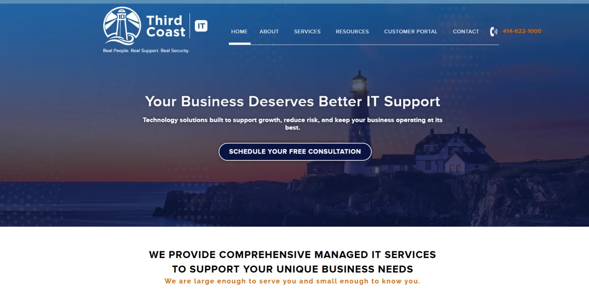 Third Coast IT compliance-aware managed IT for Milwaukee law firms homepage