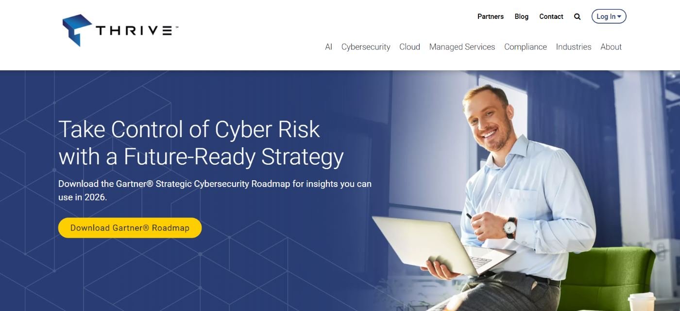Thrive NextGen managed services MSP Boston homepage screenshot