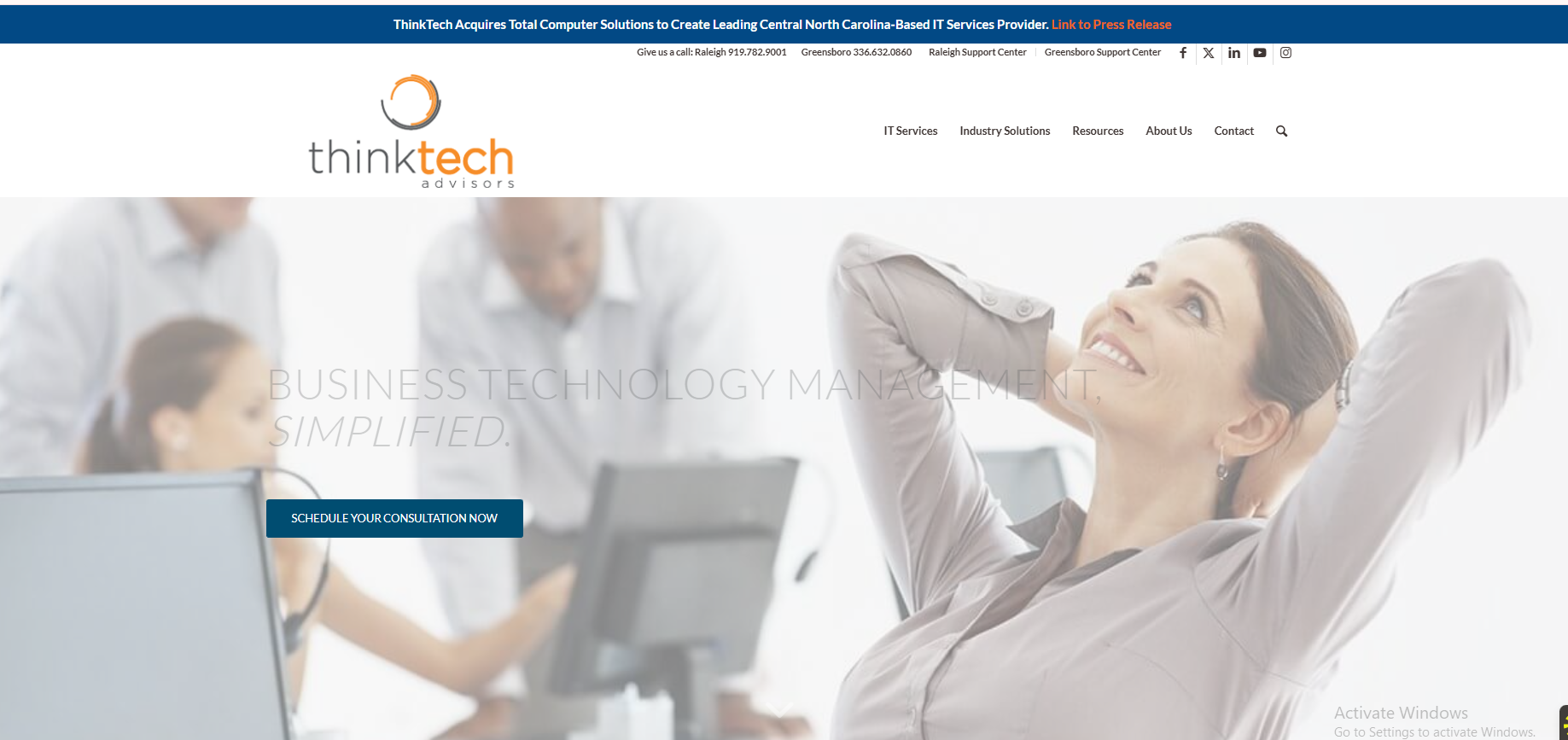 Total Computer Solutions managed IT services in Greensboro, NC — homepage