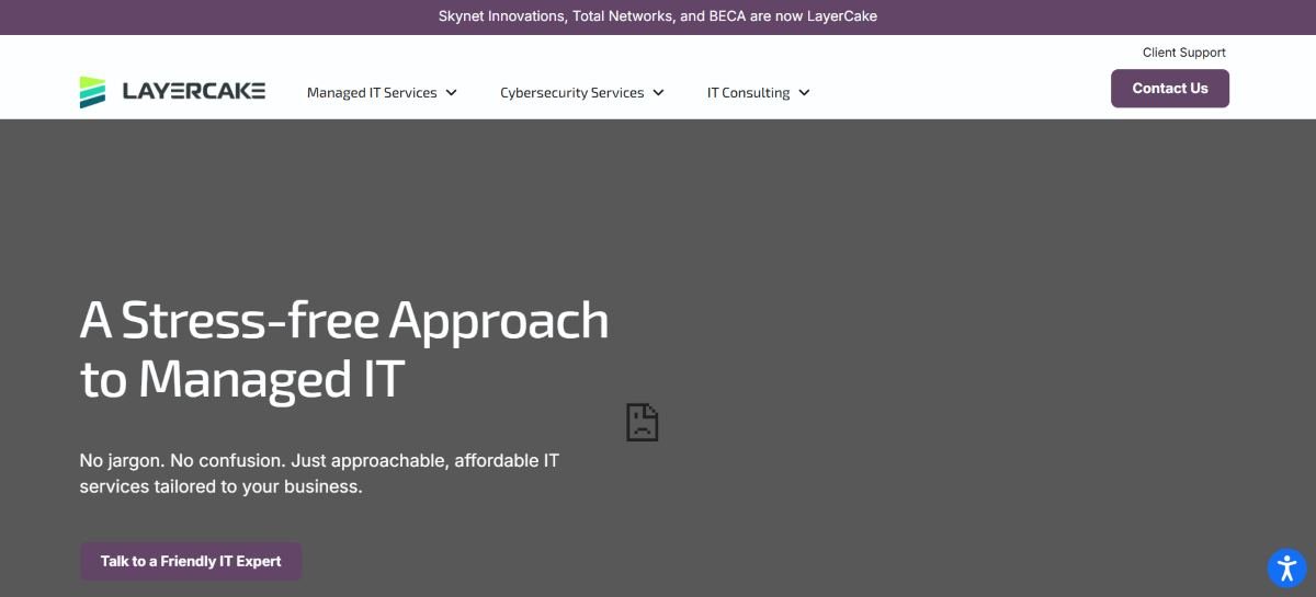 Total Networks managed IT services for manufacturing in Phoenix homepage screenshot