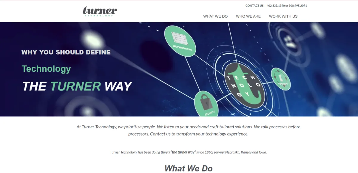 Turner Technology managed IT Omaha homepage