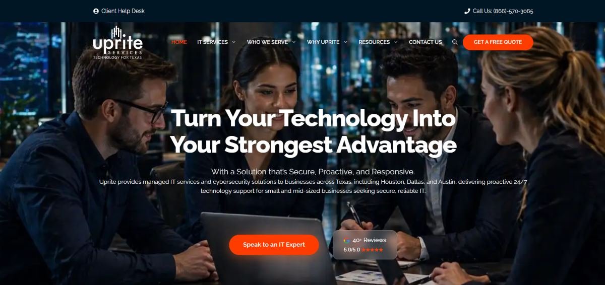 Uprite Services managed IT for financial services in San Antonio homepage