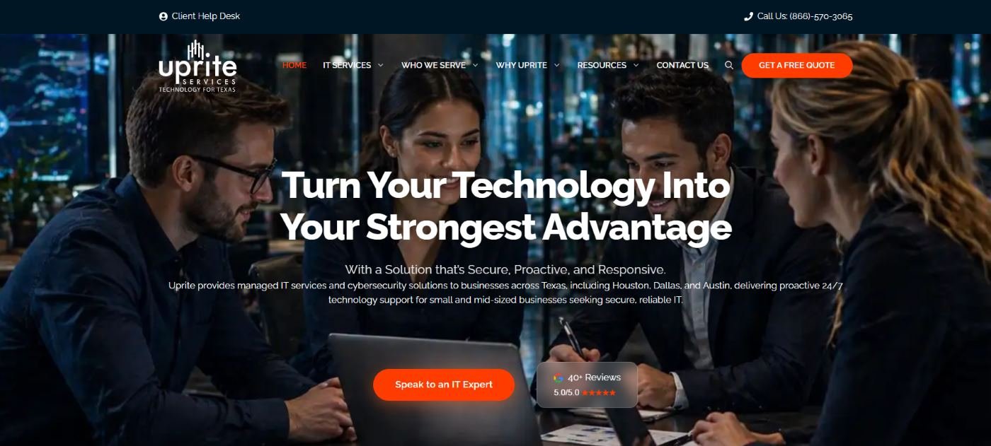 Uprite Services healthcare managed IT provider in San Antonio homepage