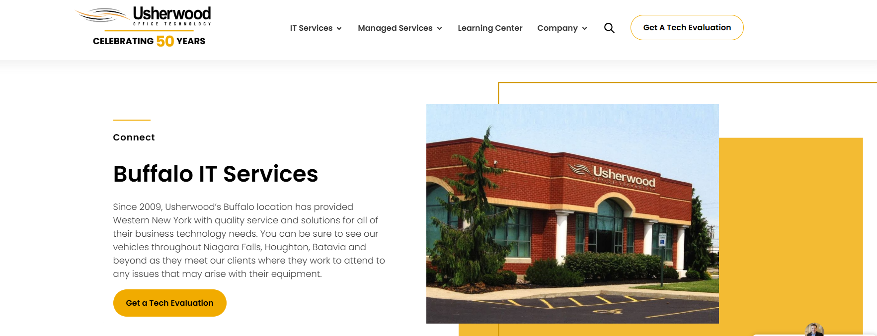 Usherwood Office Technology managed IT services in Buffalo, NY — homepage