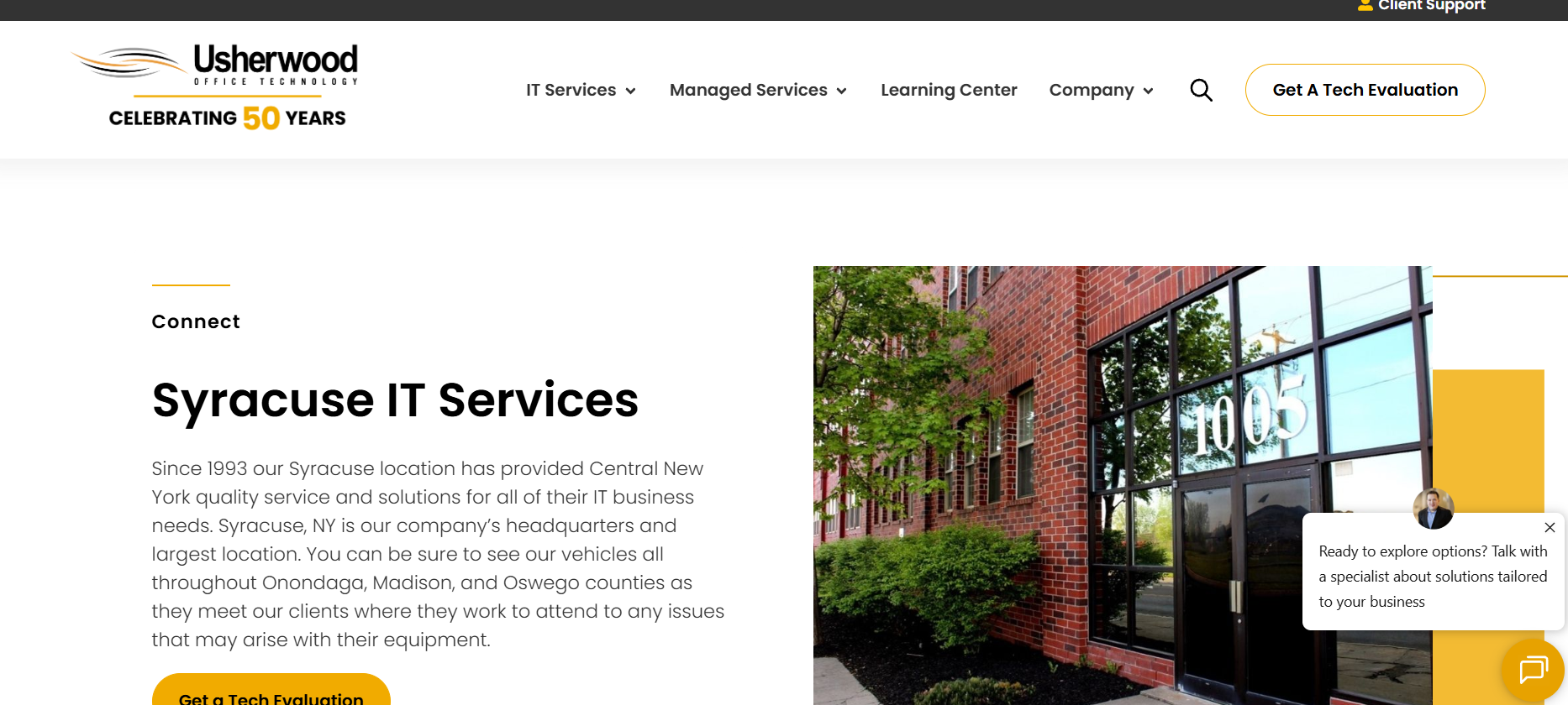 Usherwood Office Technology managed IT services in Syracuse NY &mdash; homepage