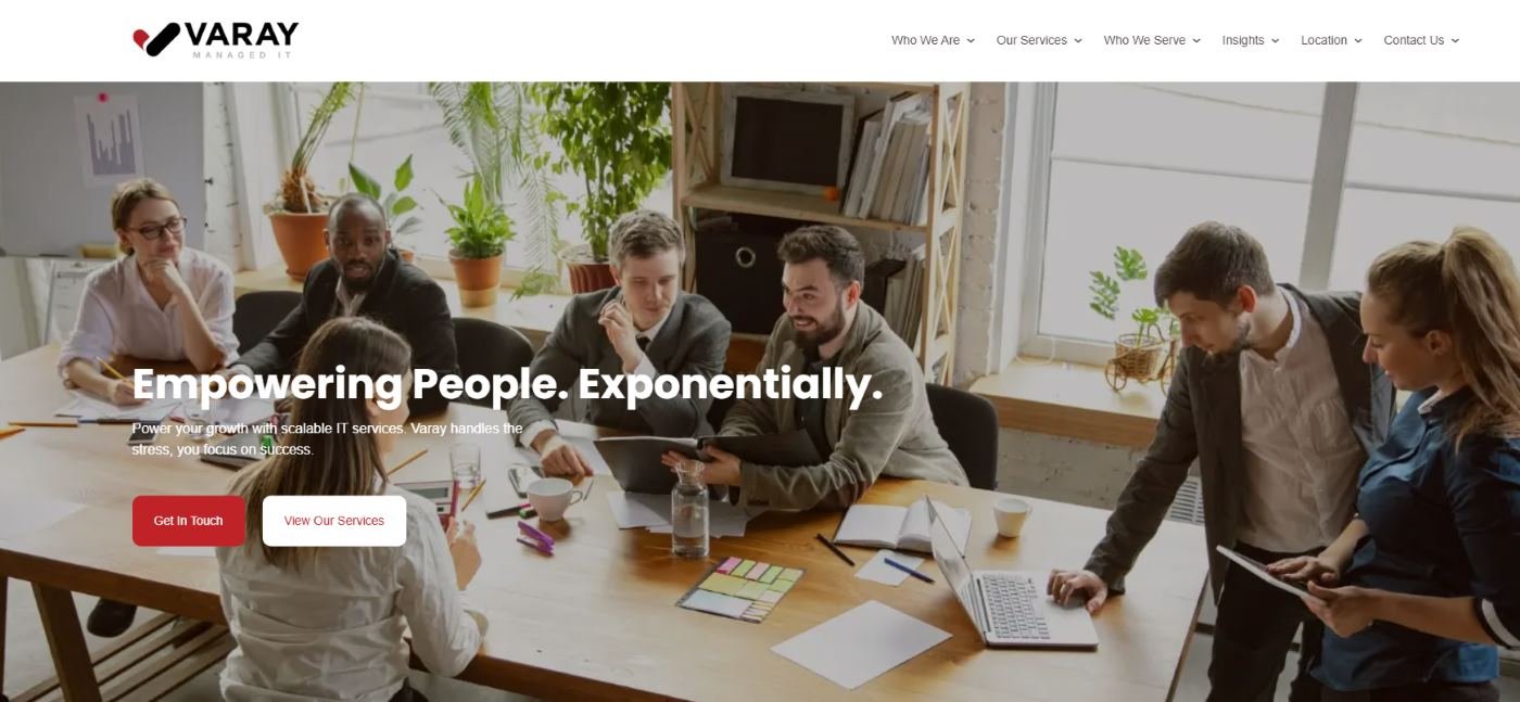 Varay Managed IT healthcare IT support San Antonio homepage