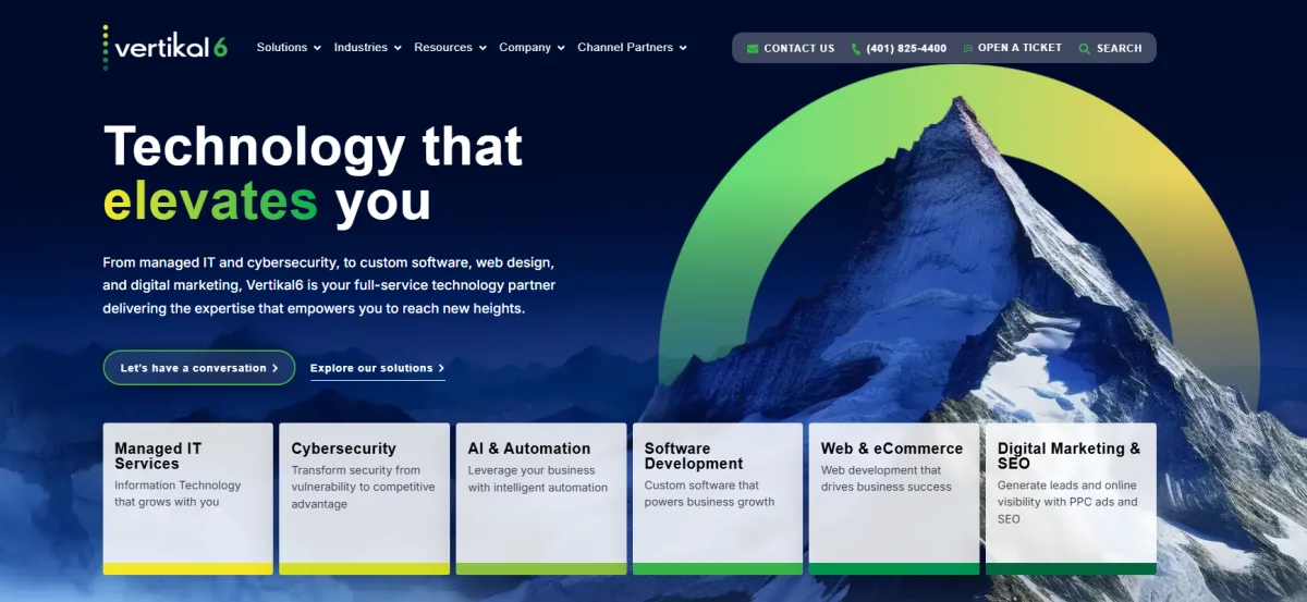 Vertikal6 managed IT services Providence RI — homepage