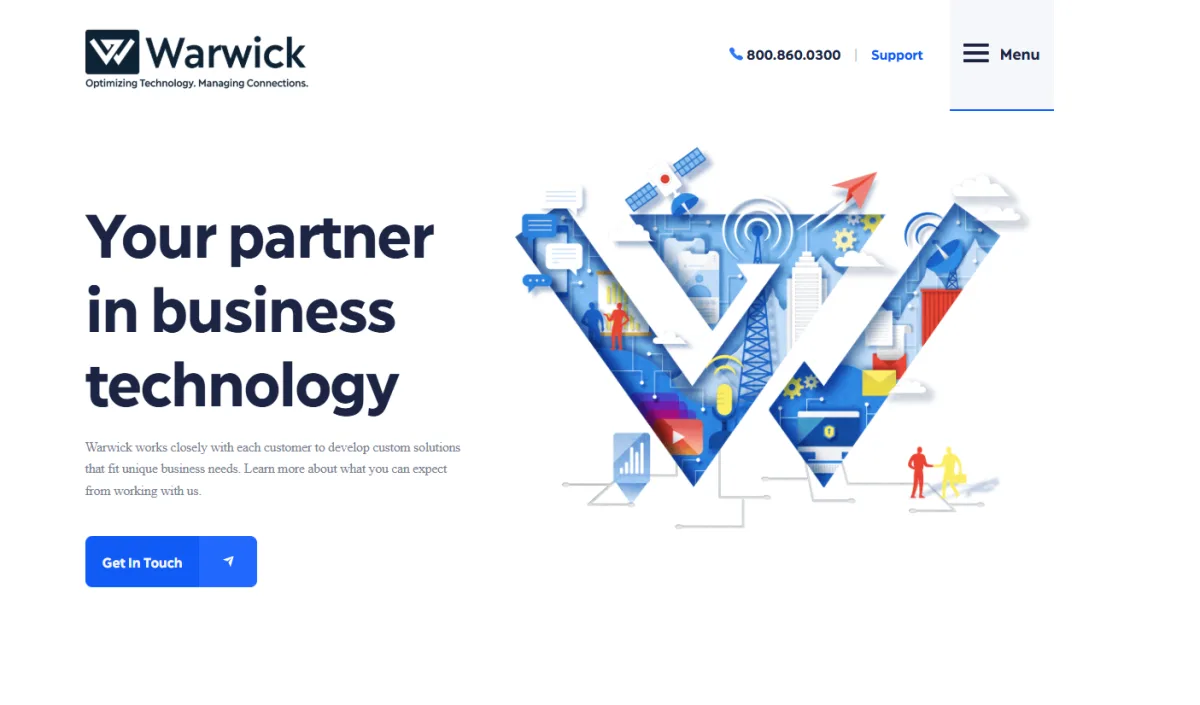 Warwick Communications voice and IT for Cleveland financial offices homepage