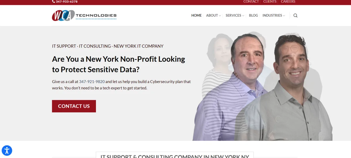 WCA Technologies homepage - real estate IT services in New York
