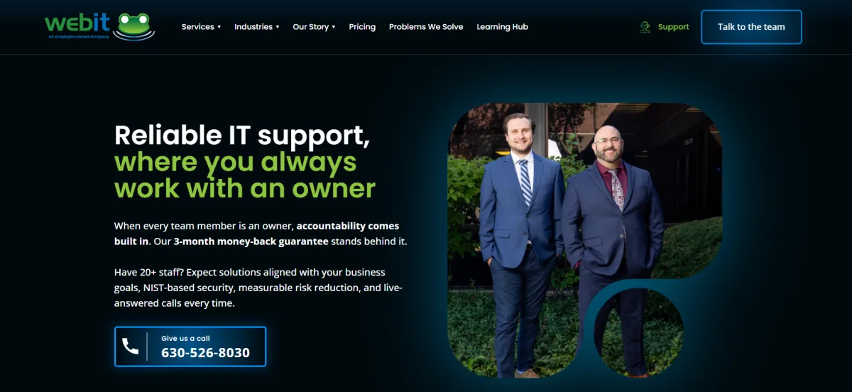 WEBIT Services employee-owned managed IT in Chicago — homepage