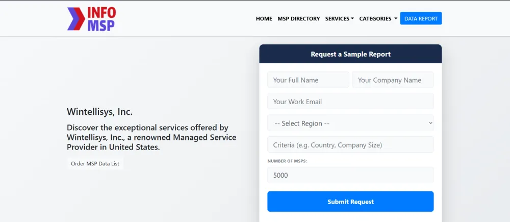 Wintellisys Memphis Tennessee Microsoft Azure managed services provider listing screenshot
