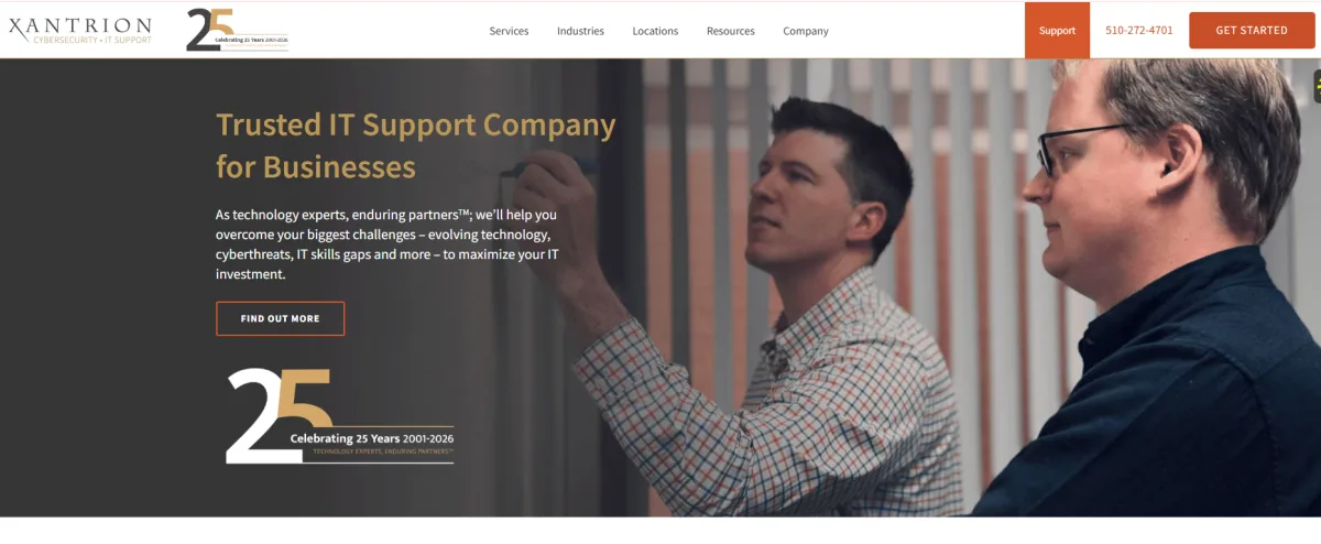 Xantrion managed IT services San Francisco Bay Area homepage