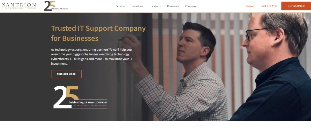 Xantrion managed IT and security for Bay Area startups homepage