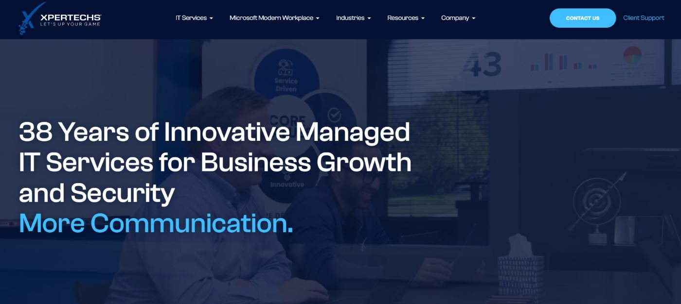 XPERTECHS managed IT and cybersecurity in Columbia Maryland near Baltimore homepage