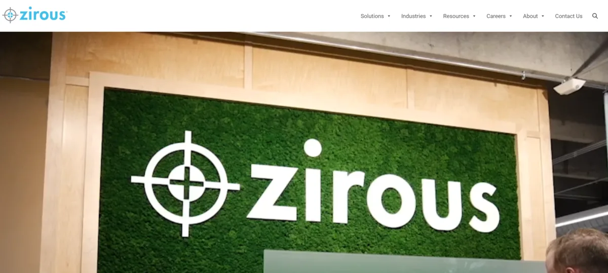 Zirous manufacturing analytics IT Des Moines homepage