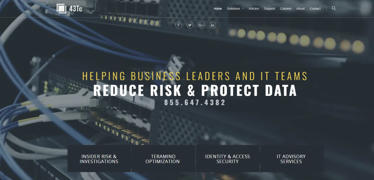 43Tc co-managed cybersecurity and IT services Columbia Missouri homepage