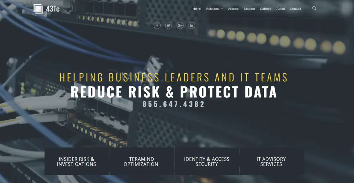 43Tc Columbia Missouri IT security and co-managed services homepage