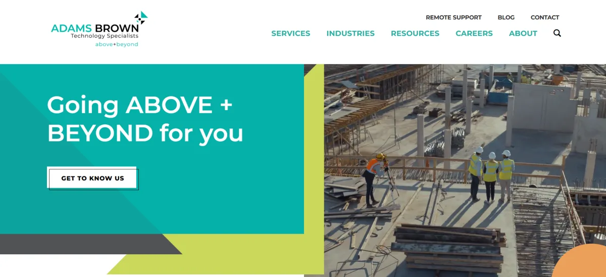 Adams Brown Technology Specialists Wichita managed IT homepage
