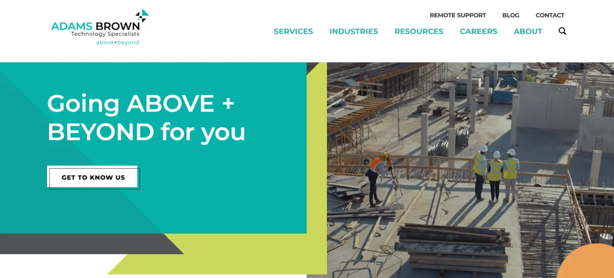Adams Brown Technology Specialists Wichita managed IT homepage