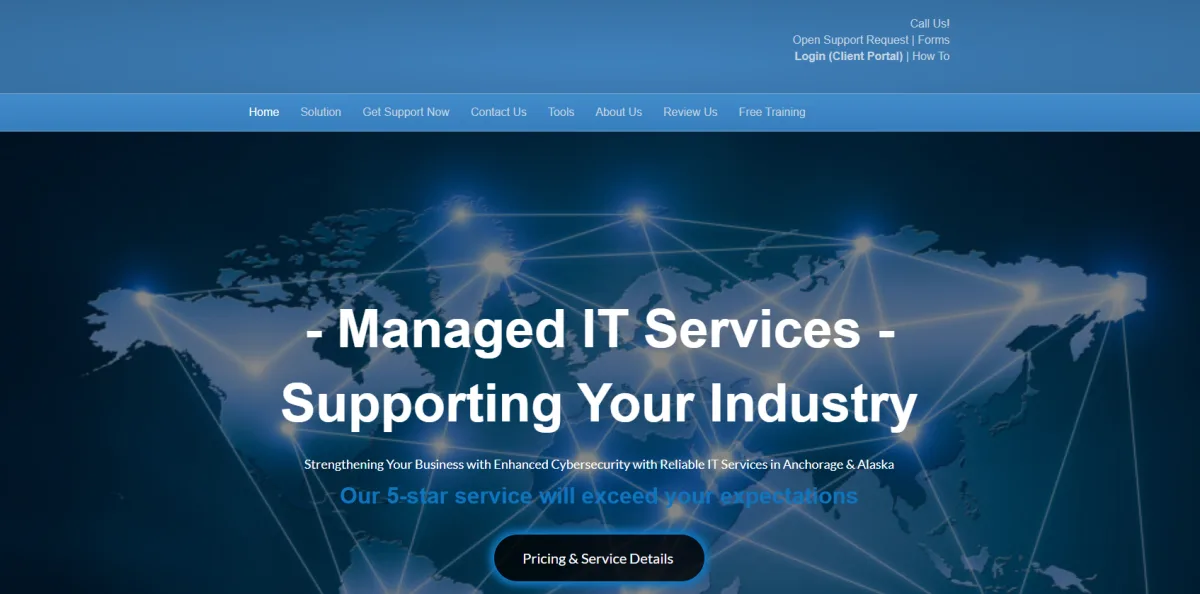 Alaska Computer Support managed IT services Anchorage homepage