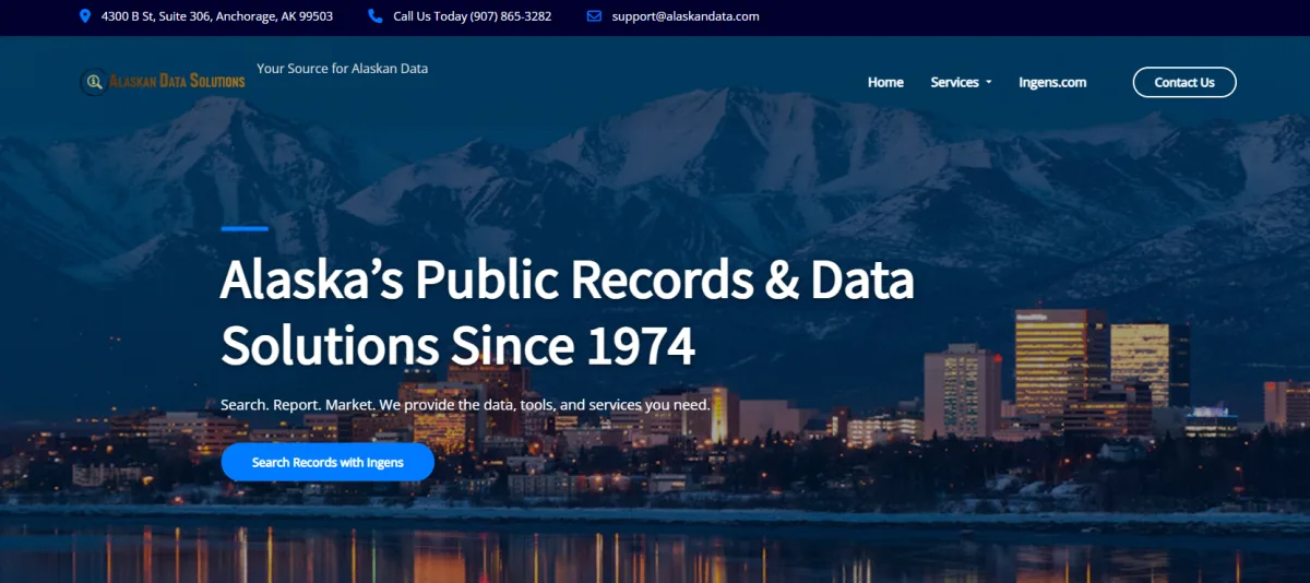 Alaskan Data custom software IT support Anchorage homepage