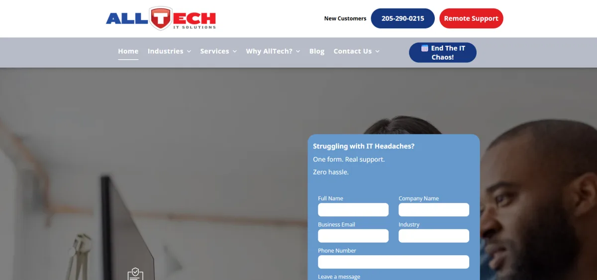 AllTech IT Solutions managed IT services healthcare Birmingham AL homepage