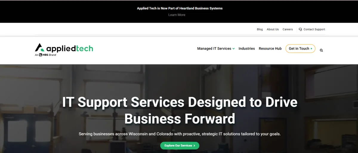 Applied Tech managed IT services in Madison WI homepage