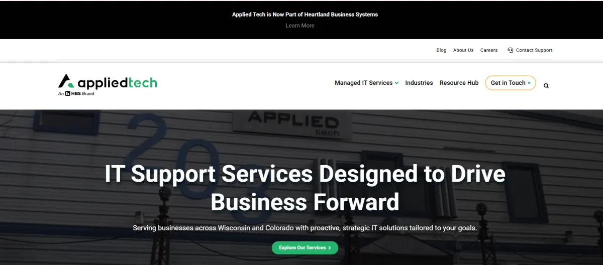 Applied Tech managed IT for higher education in Madison homepage