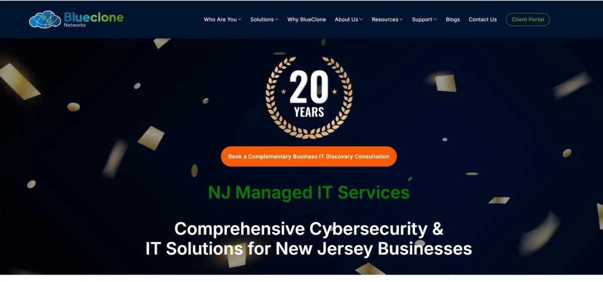 Blueclone Networks Princeton NJ managed IT services homepage