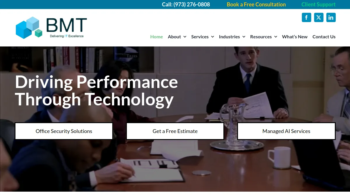 BMT Inc IT services Riverdale NJ homepage